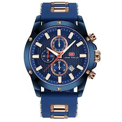 Reloj Quartz Oro Impermeable Blue